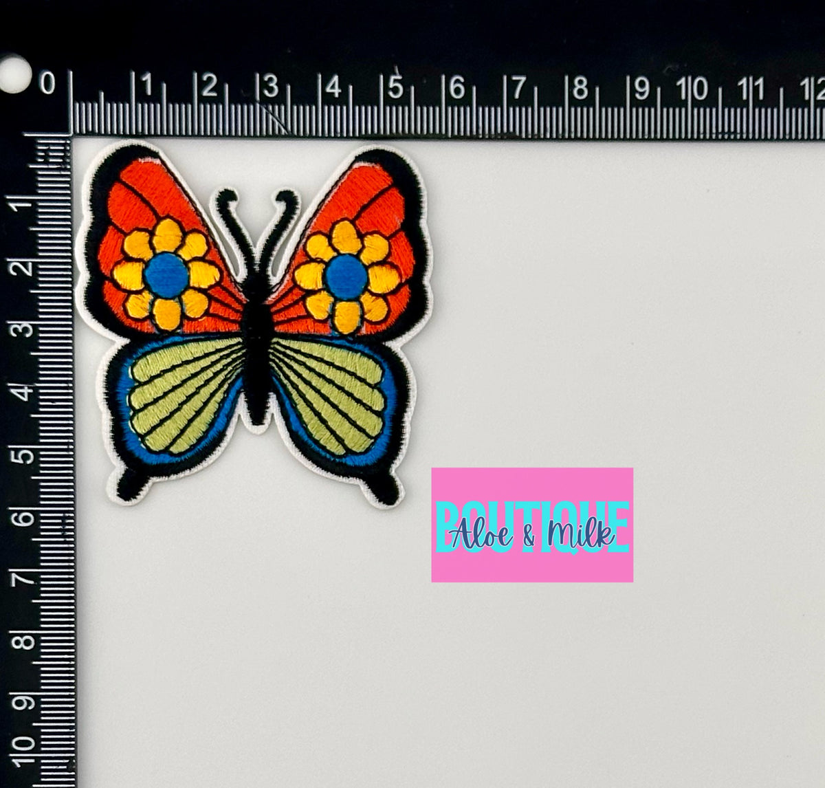 Butterfly Retro Floral Patch