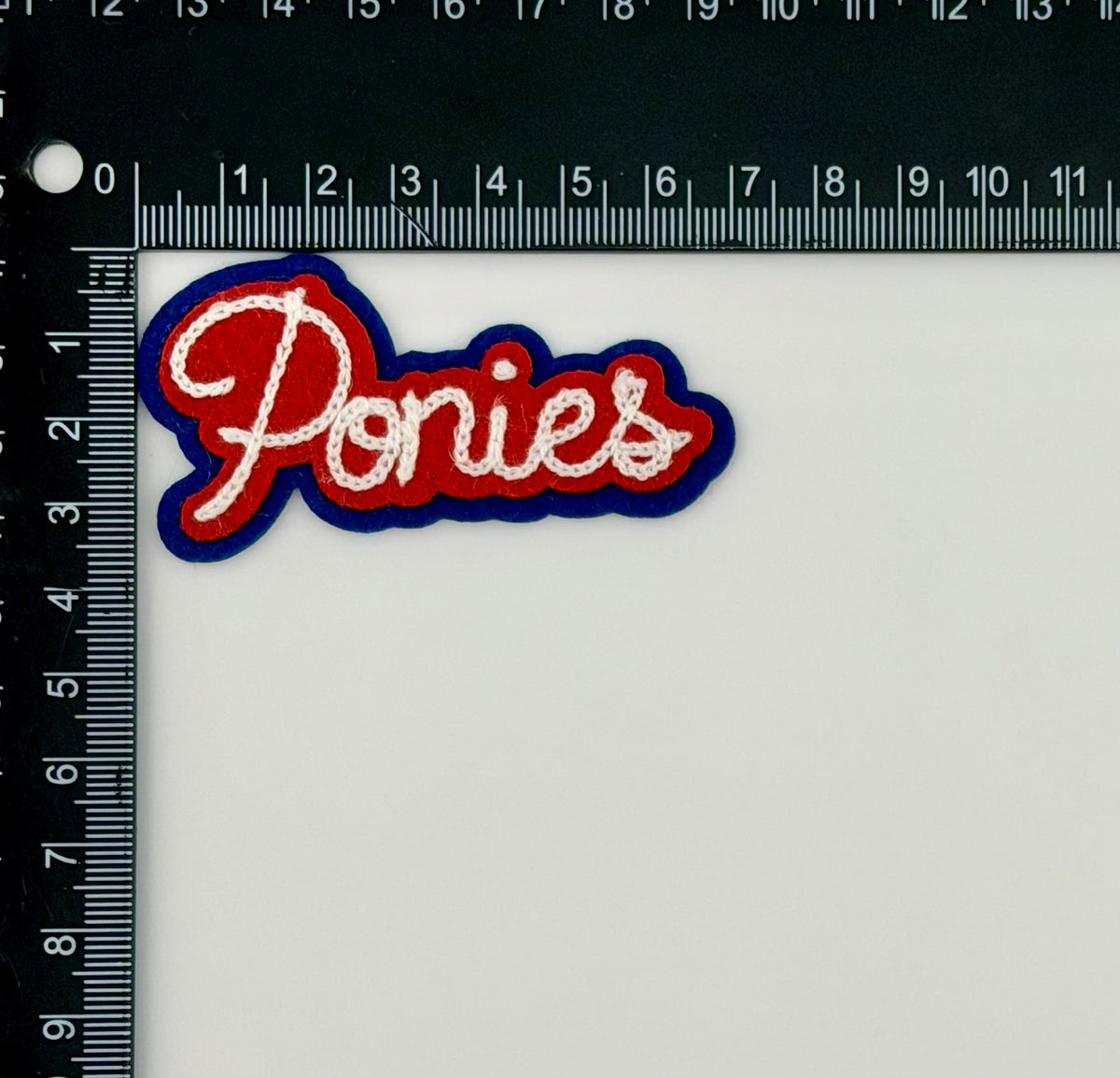 Chainstitch Ponies Patch, Football, Game Day, SMU