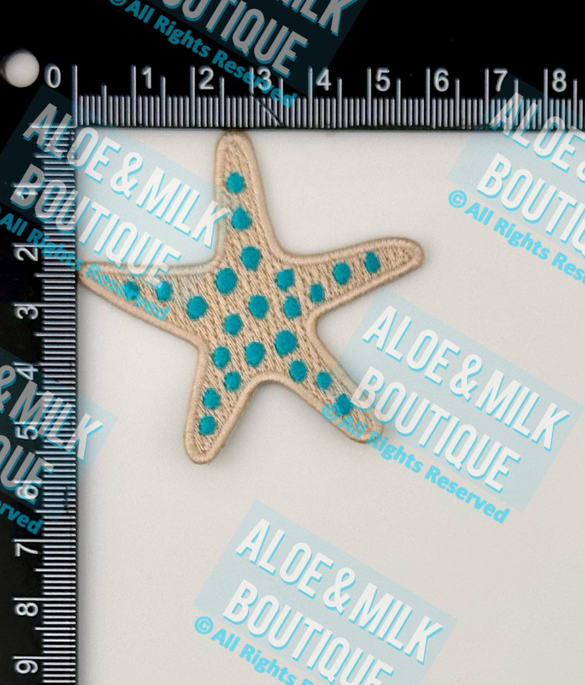 Star fish patch turquoise, beach patches, summer patches, ocean patches