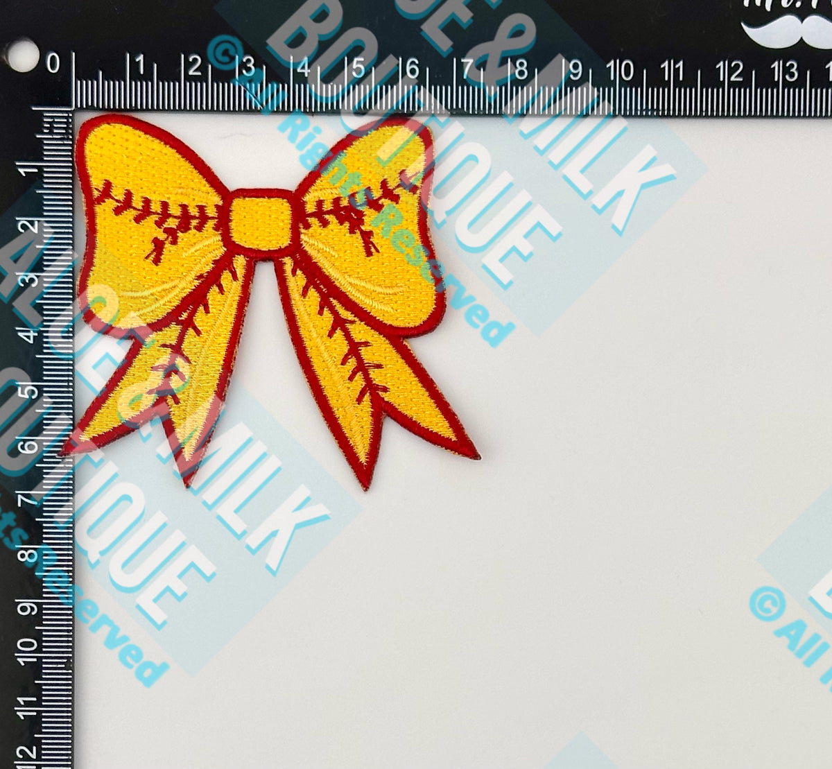 Bow Softball Patch, softball bow, game day patch