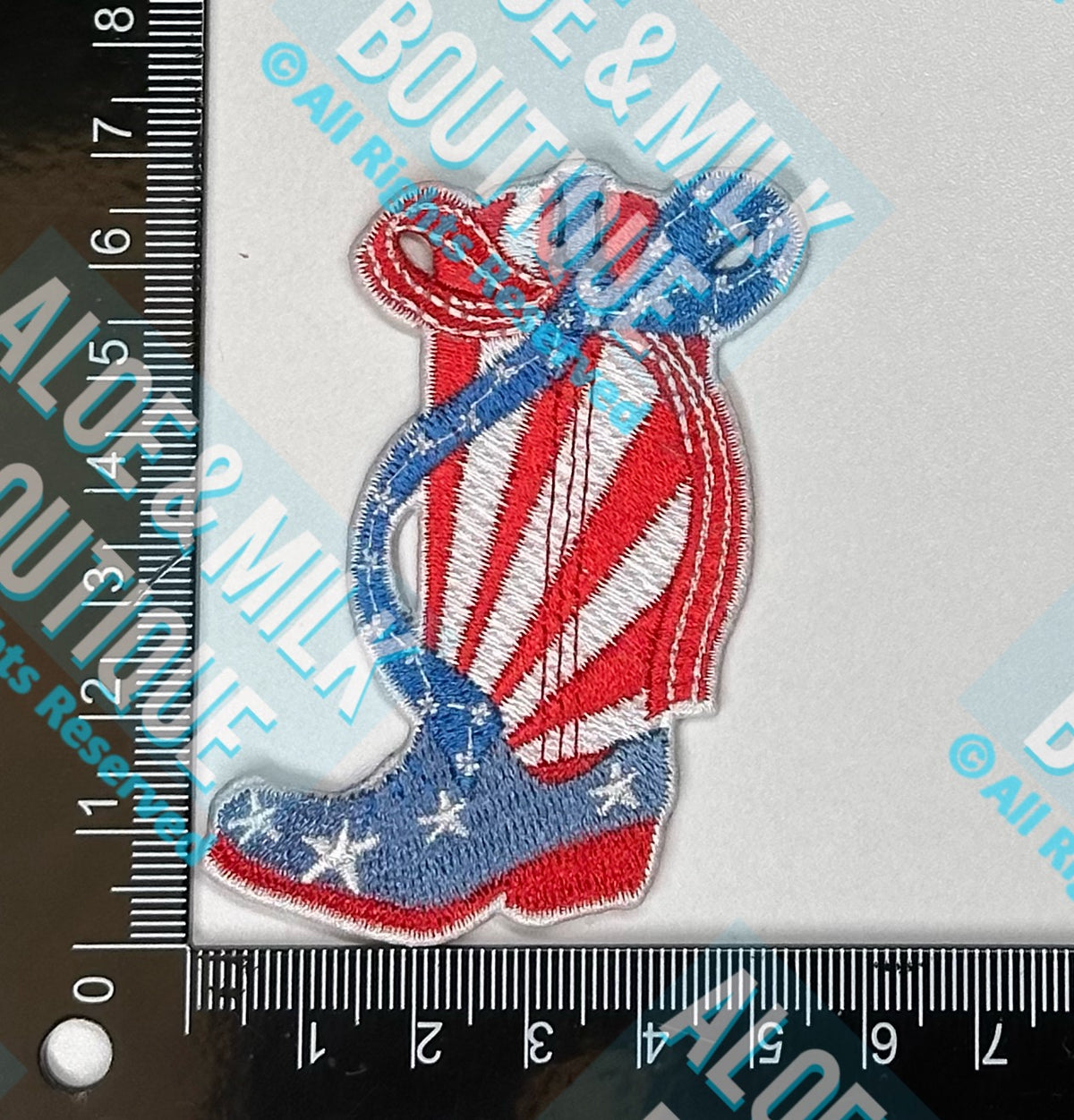 Boot RWB Bow, boot patches, western patches, usa patch