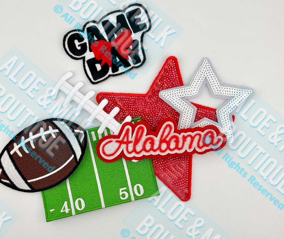 Chainstitch Alabama Patch, Football, Game Day, Roll Tide