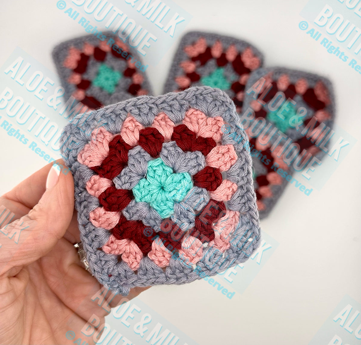 Granny Squares Crochet Earth Tones