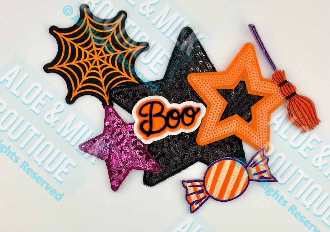 Chainstitch Boo Patch, Halloween Patch, Holiday