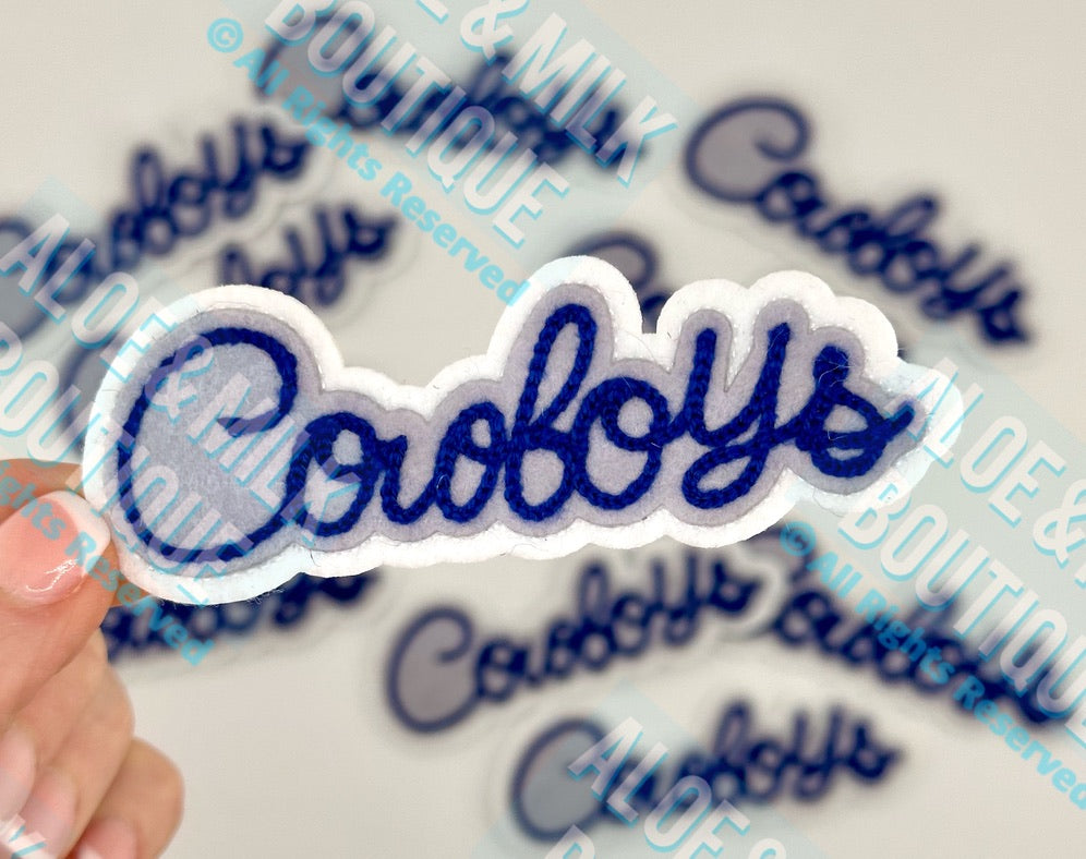 Chainstitch Cowboys Patch, Cowboys, football, game day