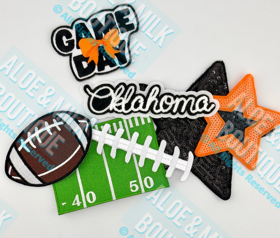 Chainstitch Oklahoma Patch, OSU, Football, Gameday, Oklahoma