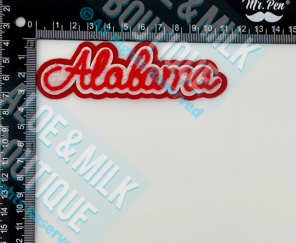Chainstitch Alabama Patch, Football, Game Day, Roll Tide