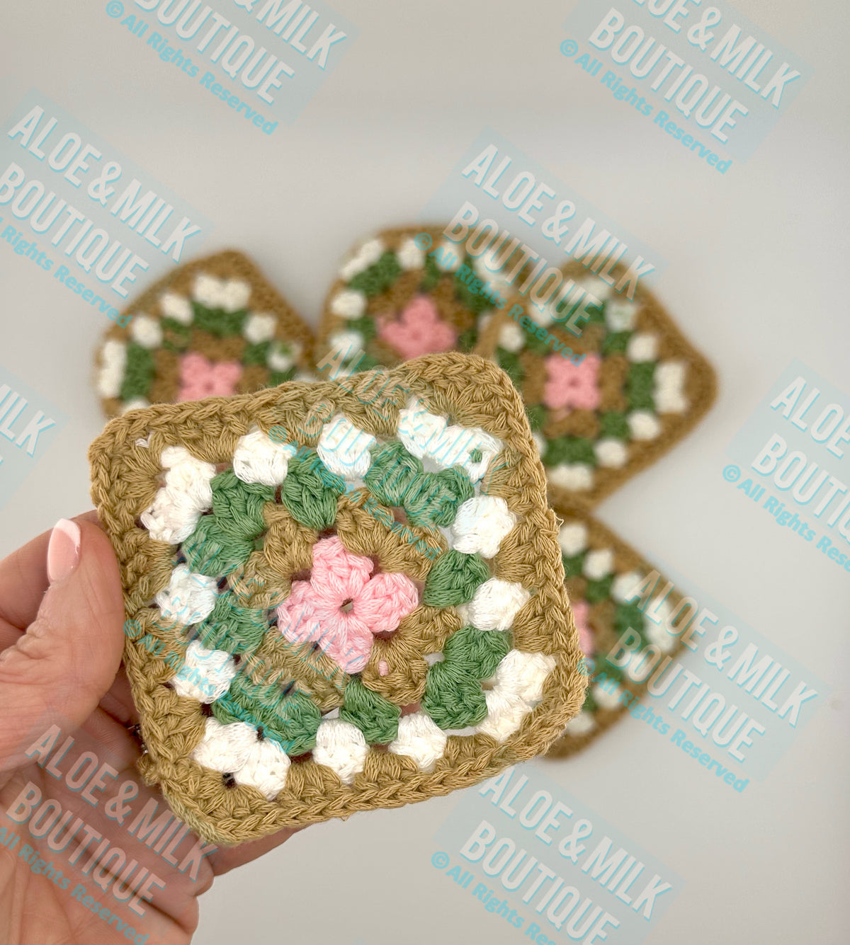 Granny Squares Crochet Earth Tones