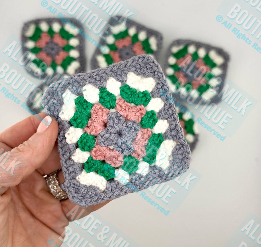 Granny Squares Crochet Earth Tones