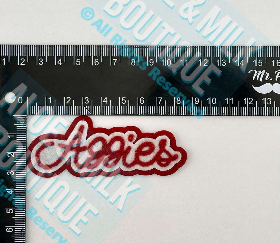 Chainstitch Aggies Patch, Football, Game Day, Texas A&M