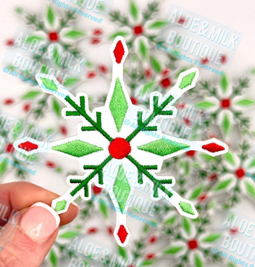 Christmas Snowflake Green/Red