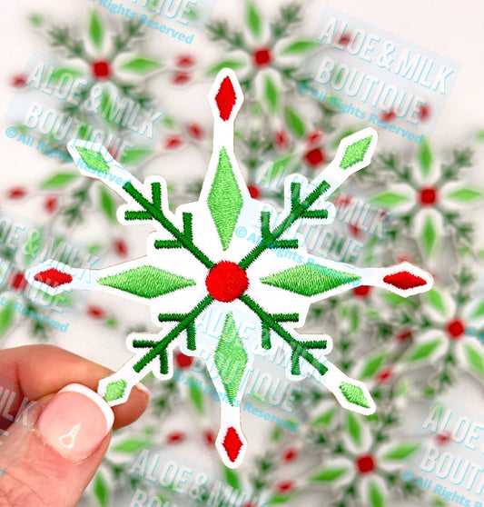 Christmas Snowflake Green/Red