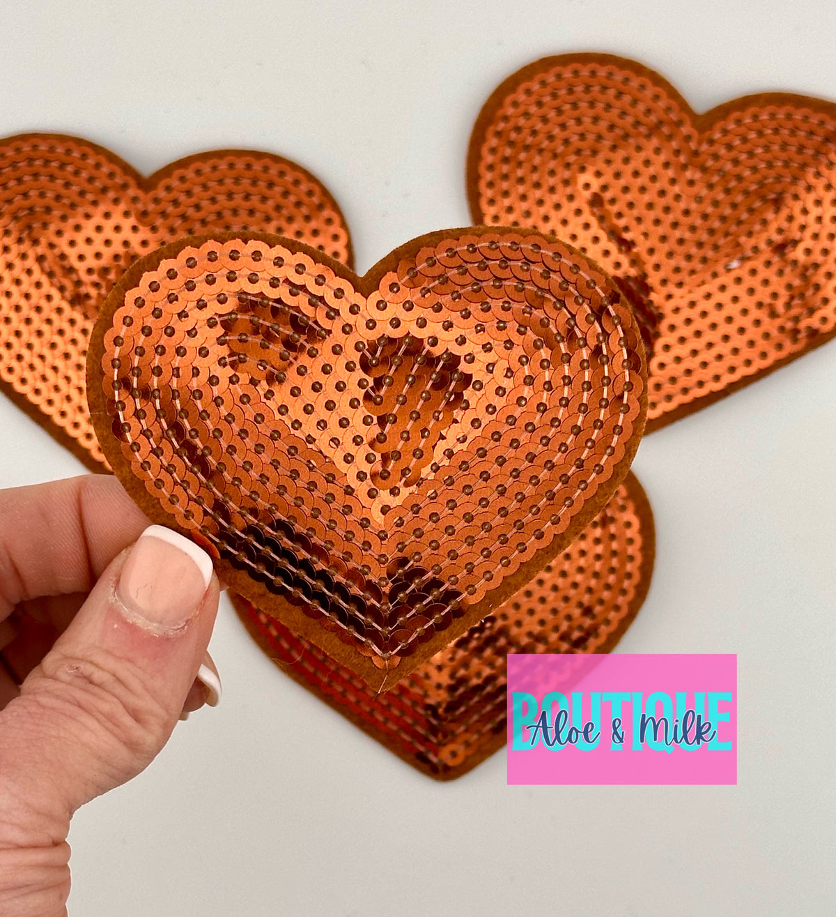 Sequin Heart Small and Medium