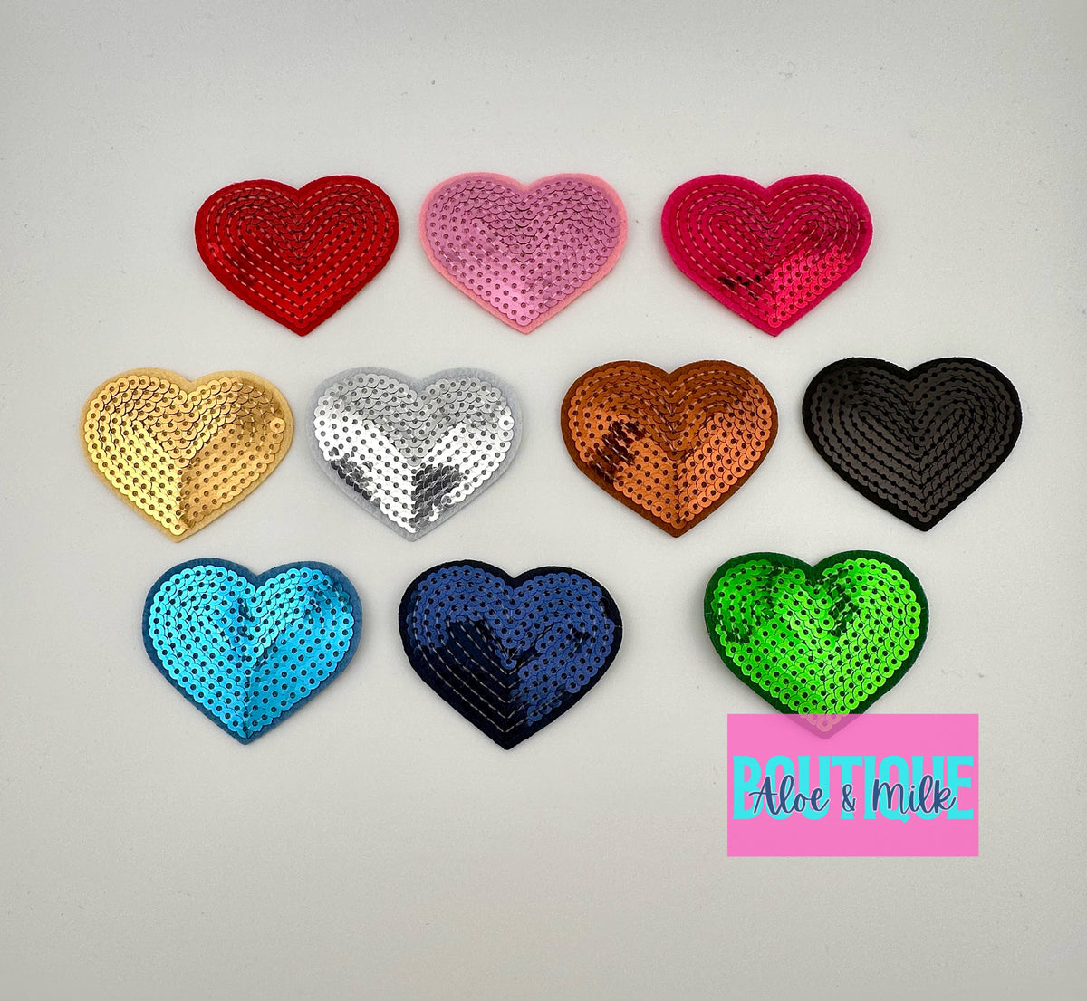 Sequin Heart Small and Medium