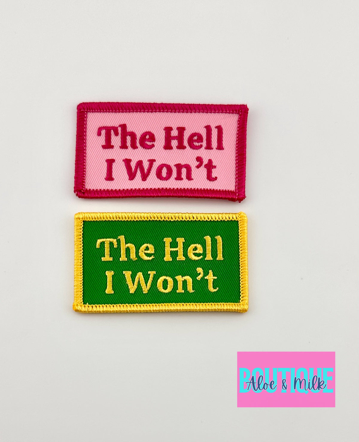 The Hell I Wont hat, John Wayne hat, The hell I won't patches
