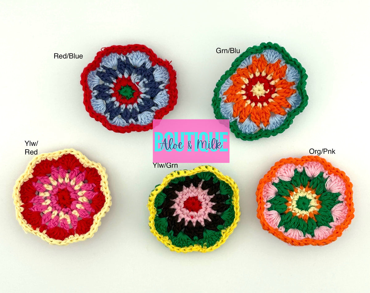Crochet Flower Pin