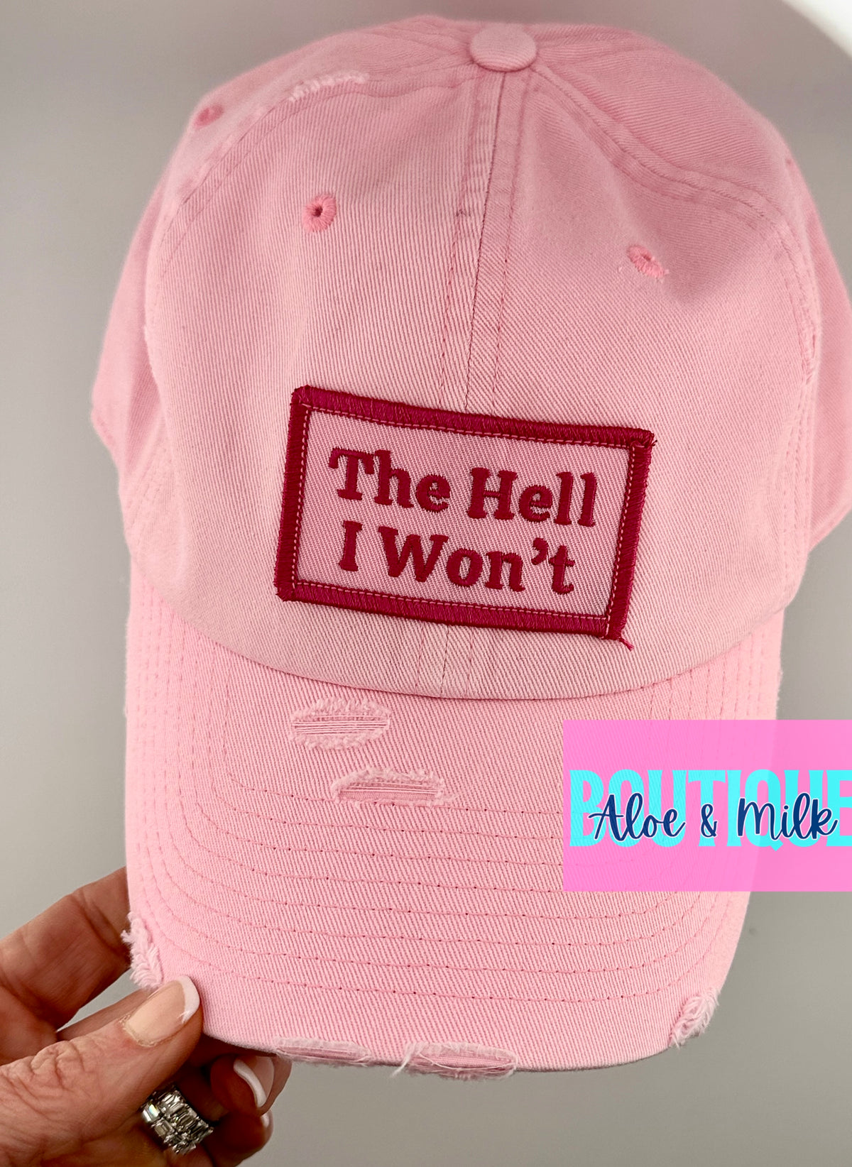 The Hell I Wont hat, John Wayne hat, The hell I won't patches