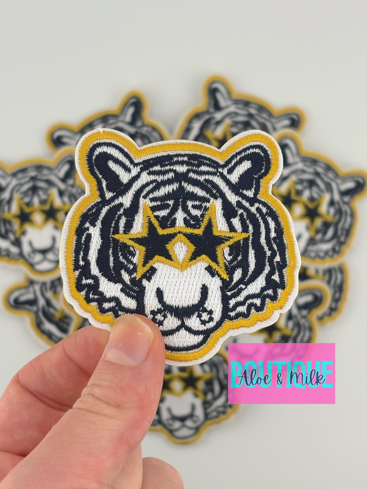 Mascot Tiger patch, mascot patches, team school patches