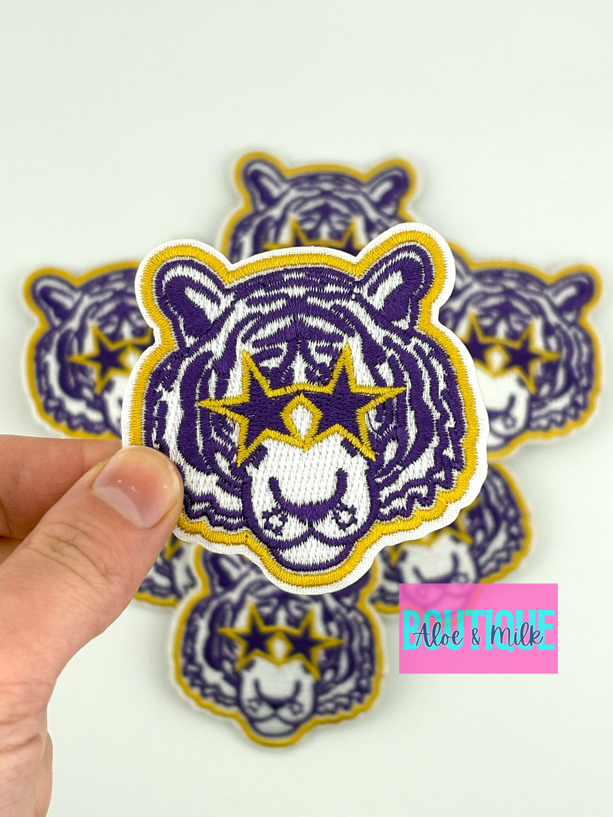Mascot Tiger patch, mascot patches, team school patches