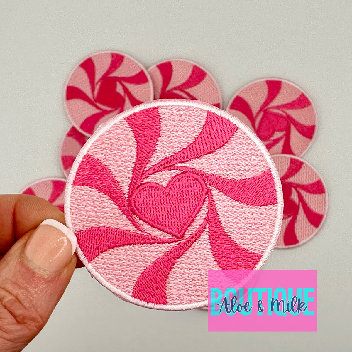 Valentines Candy Swirl, candy patches, valentines patch