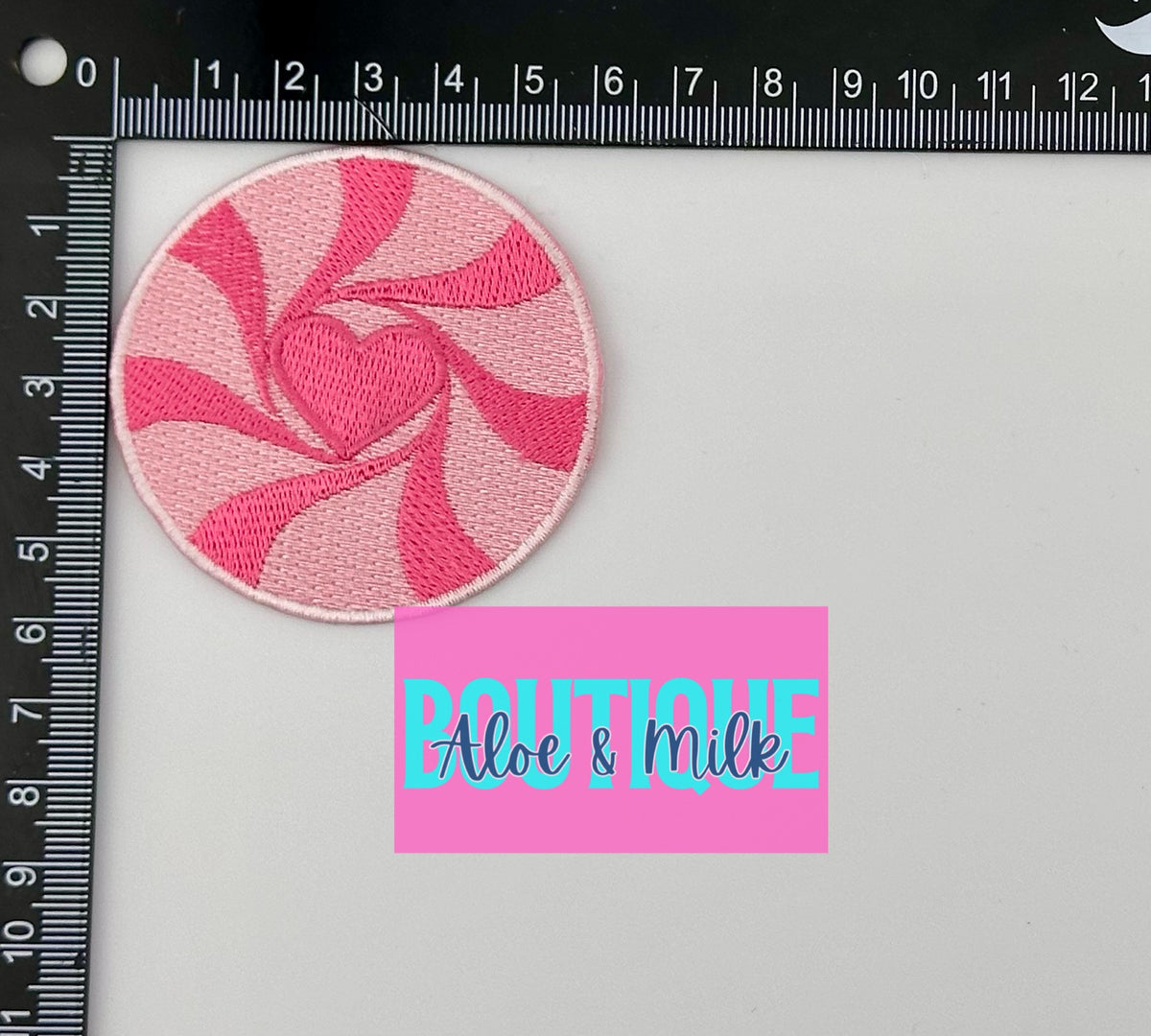 Valentines Candy Swirl, candy patches, valentines patch