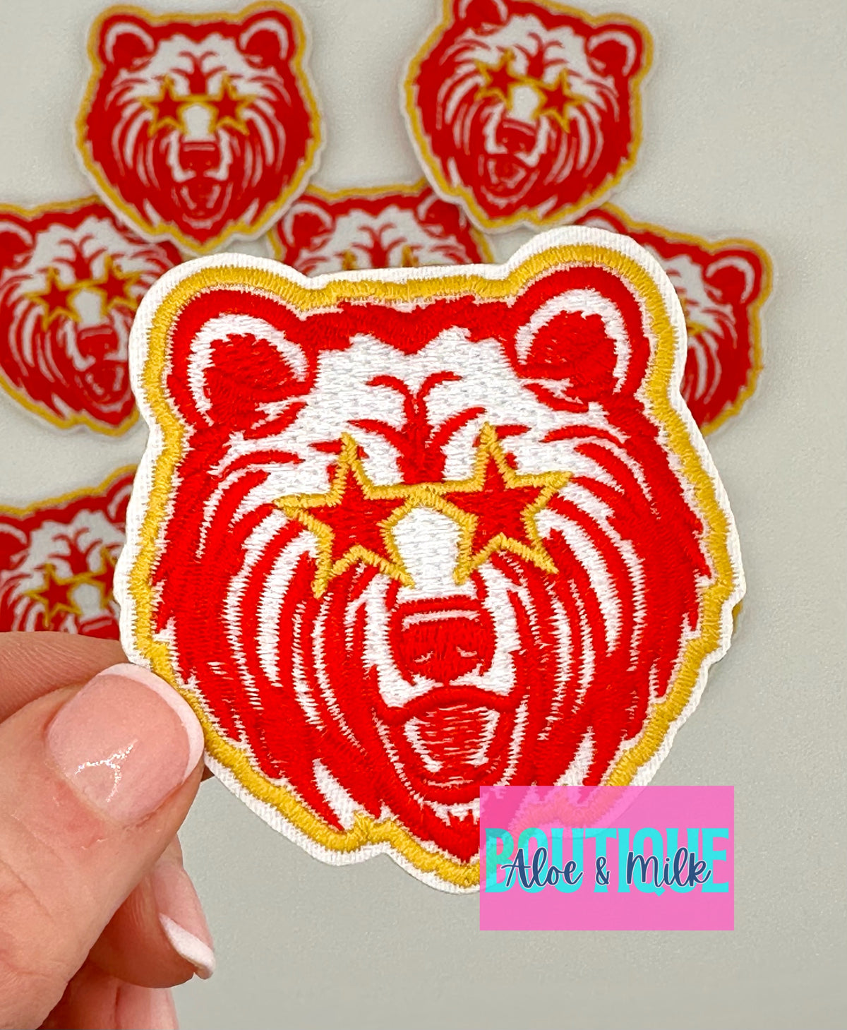 Mascot Bear, team patches