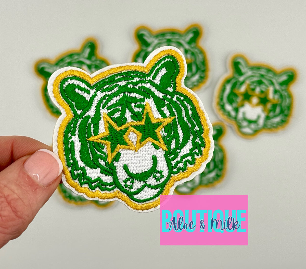 Mascot Tiger patch, mascot patches, team school patches