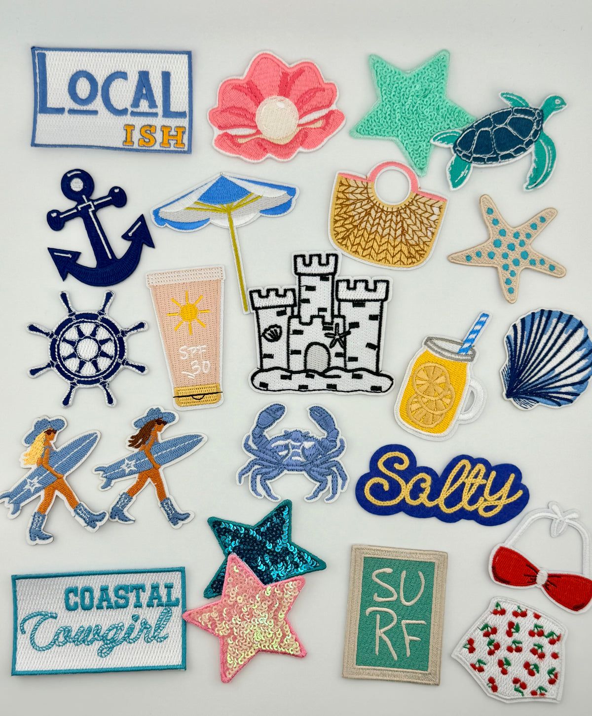 Salty Chainstitch Patch, Beach patches