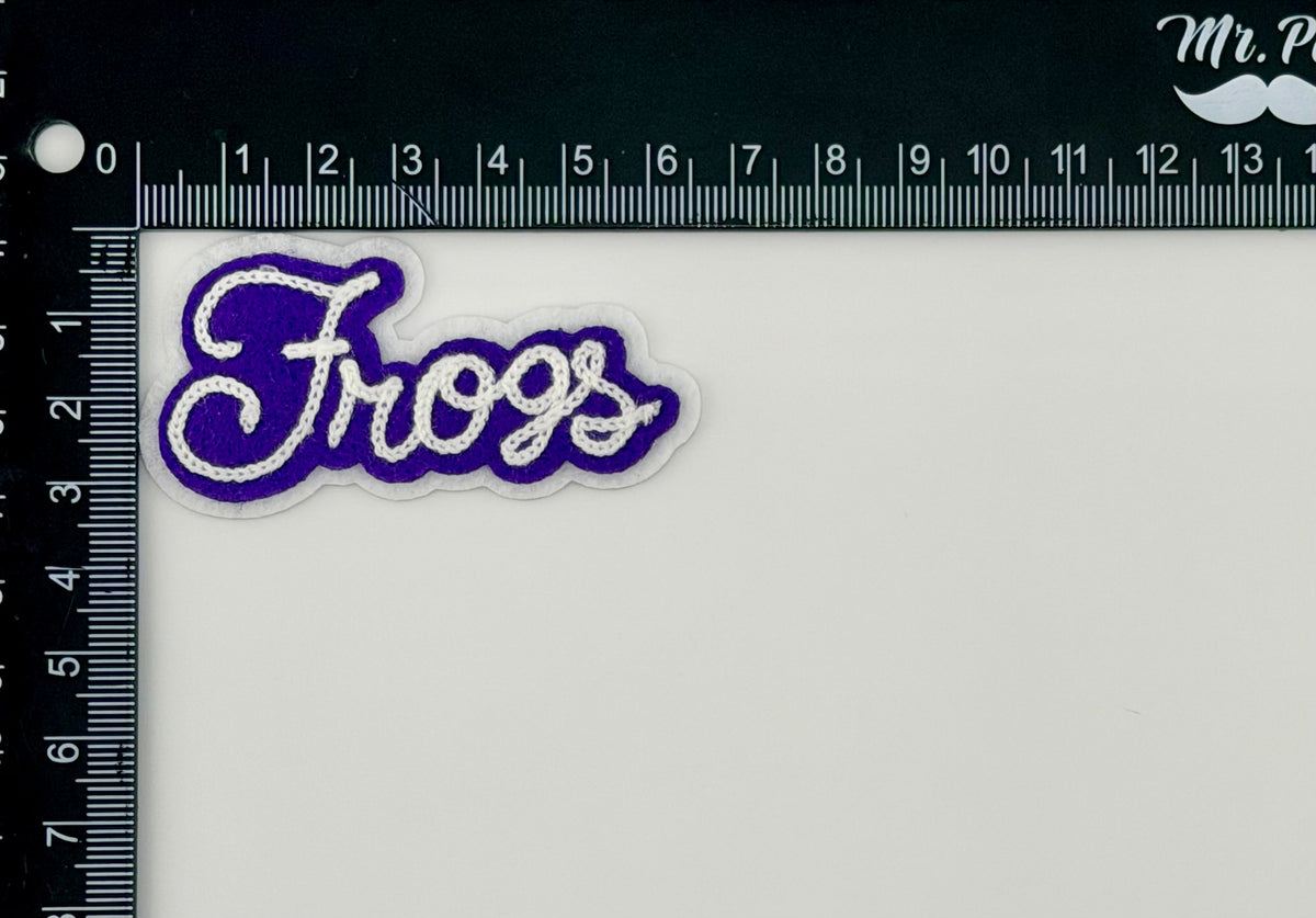 Chainstitch Frogs Patch, Football, Game Day, Texas Christian University, TCU