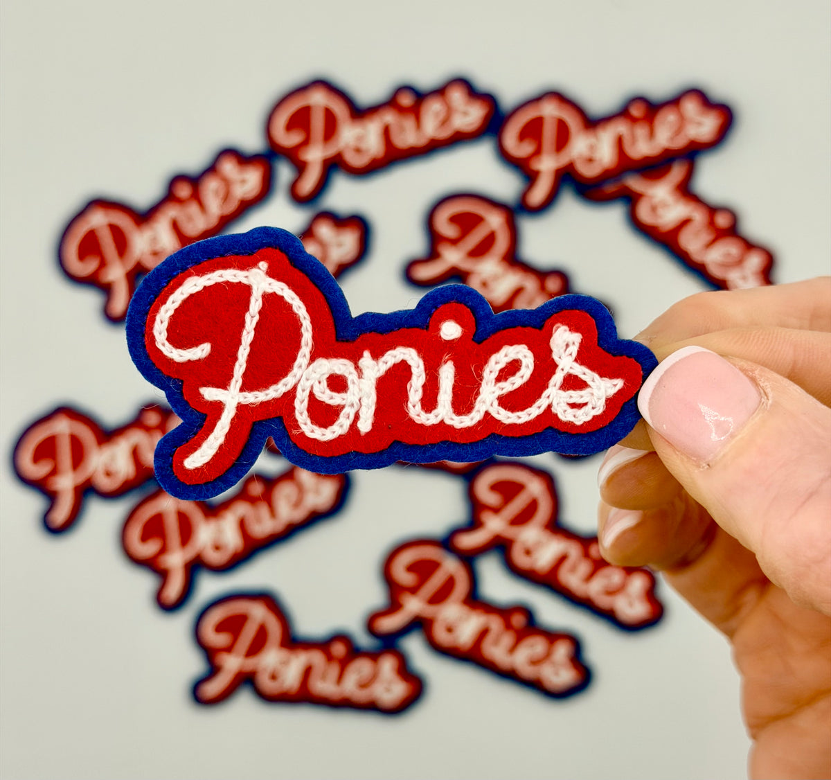Chainstitch Ponies Patch, Football, Game Day, SMU