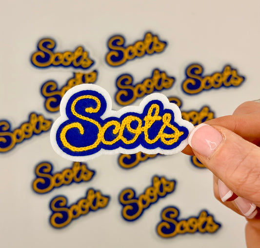 Chainstitch Scots Patch, Football, Game Day, Highland Park