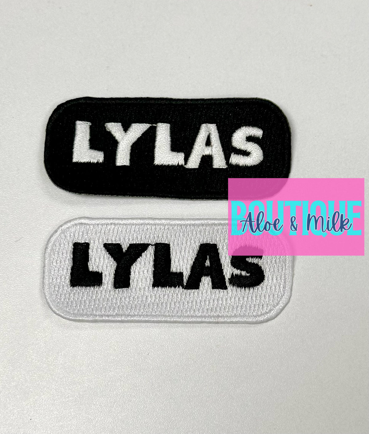 LYLAS White on Black