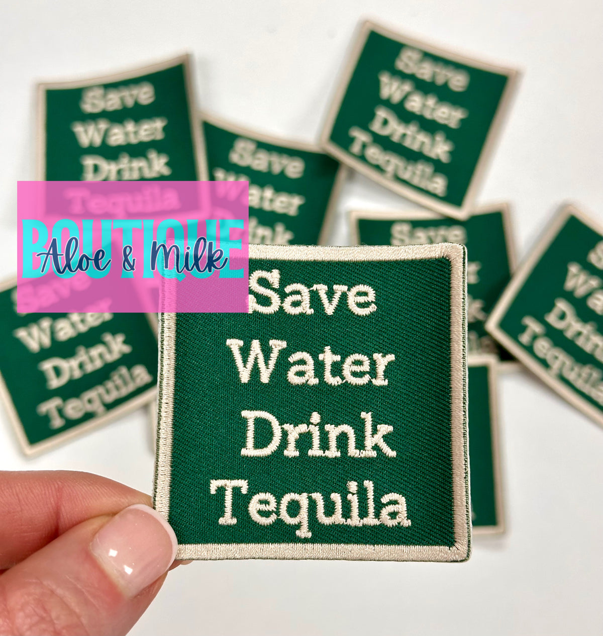 Save Water Drink Tequila Green