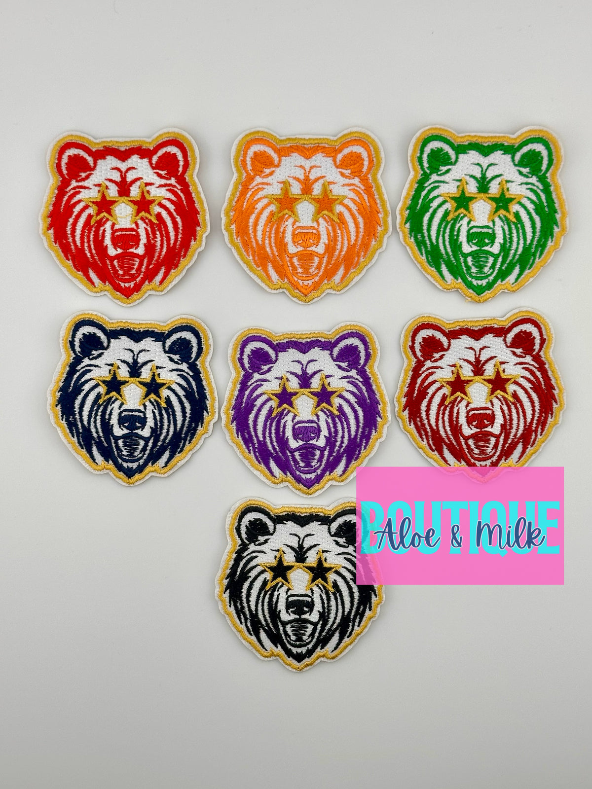 Mascot Bear, team patches