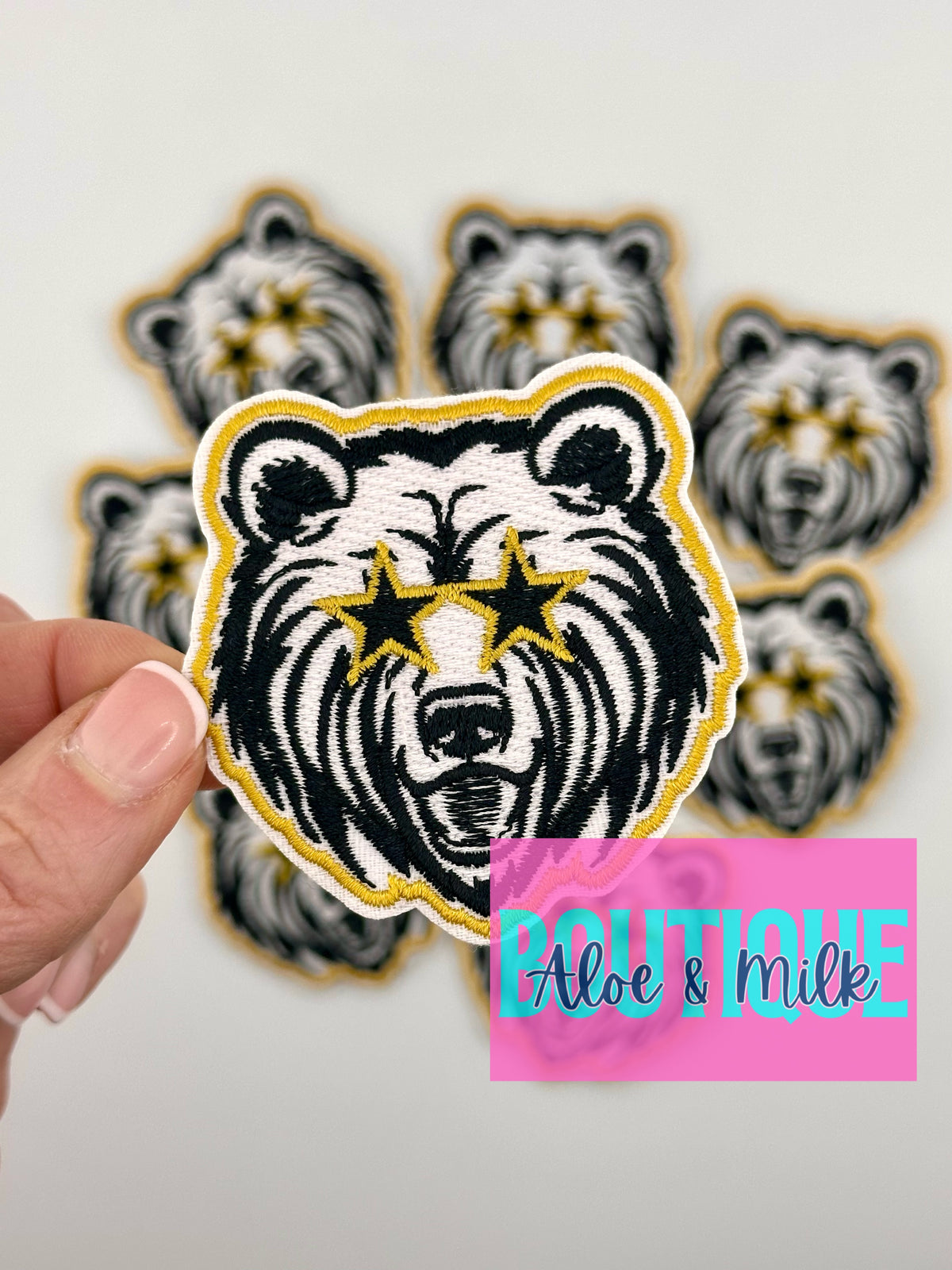 Mascot Bear, team patches