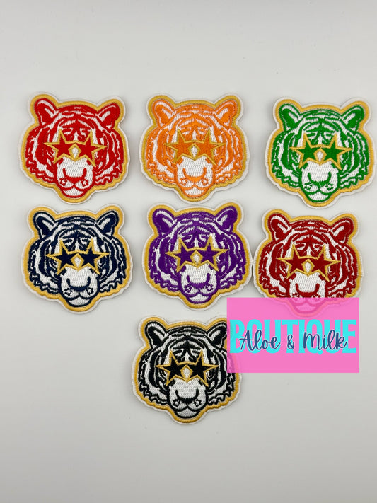 Mascot Tiger patch, mascot patches, team school patches