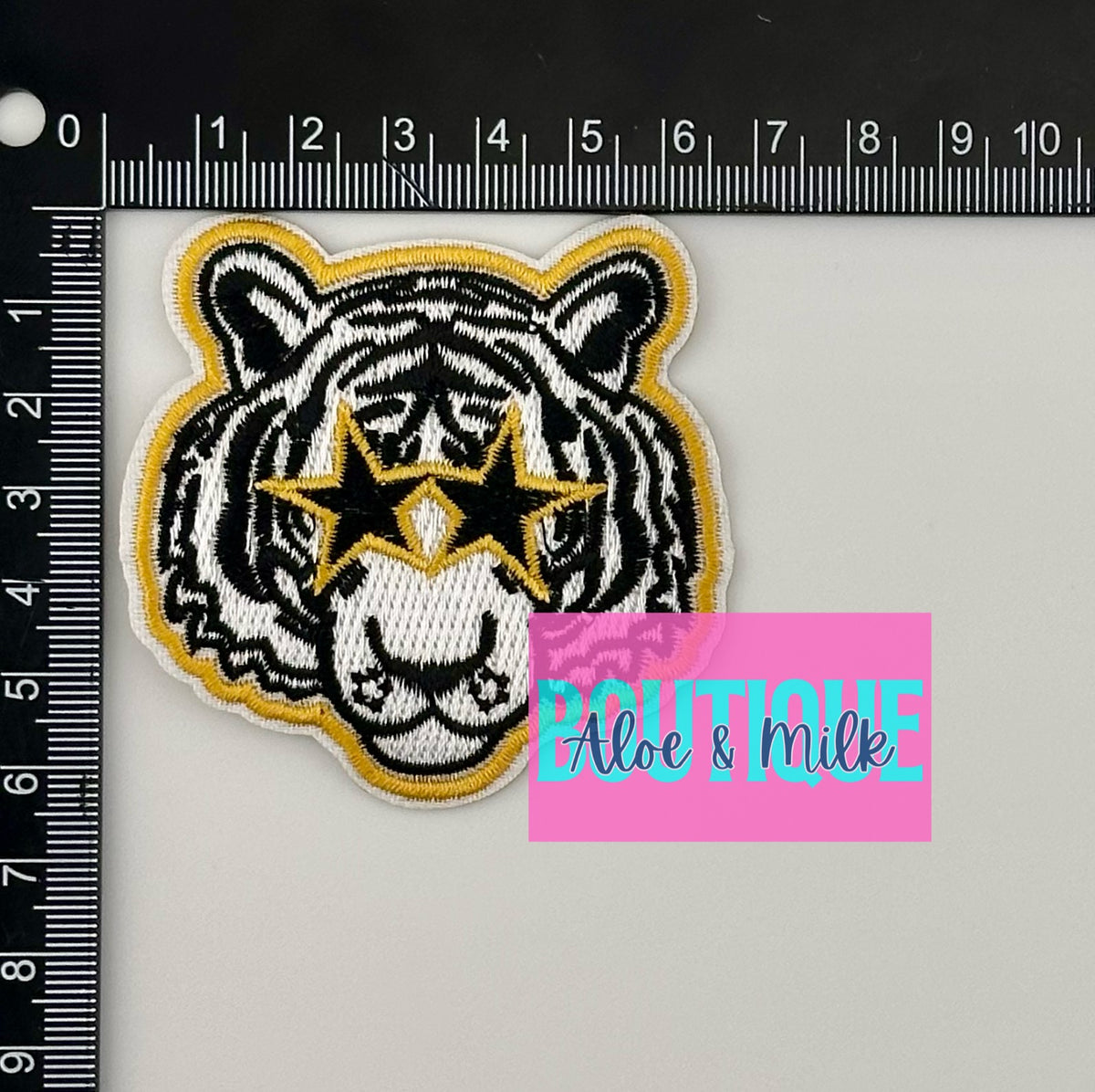 Mascot Tiger patch, mascot patches, team school patches