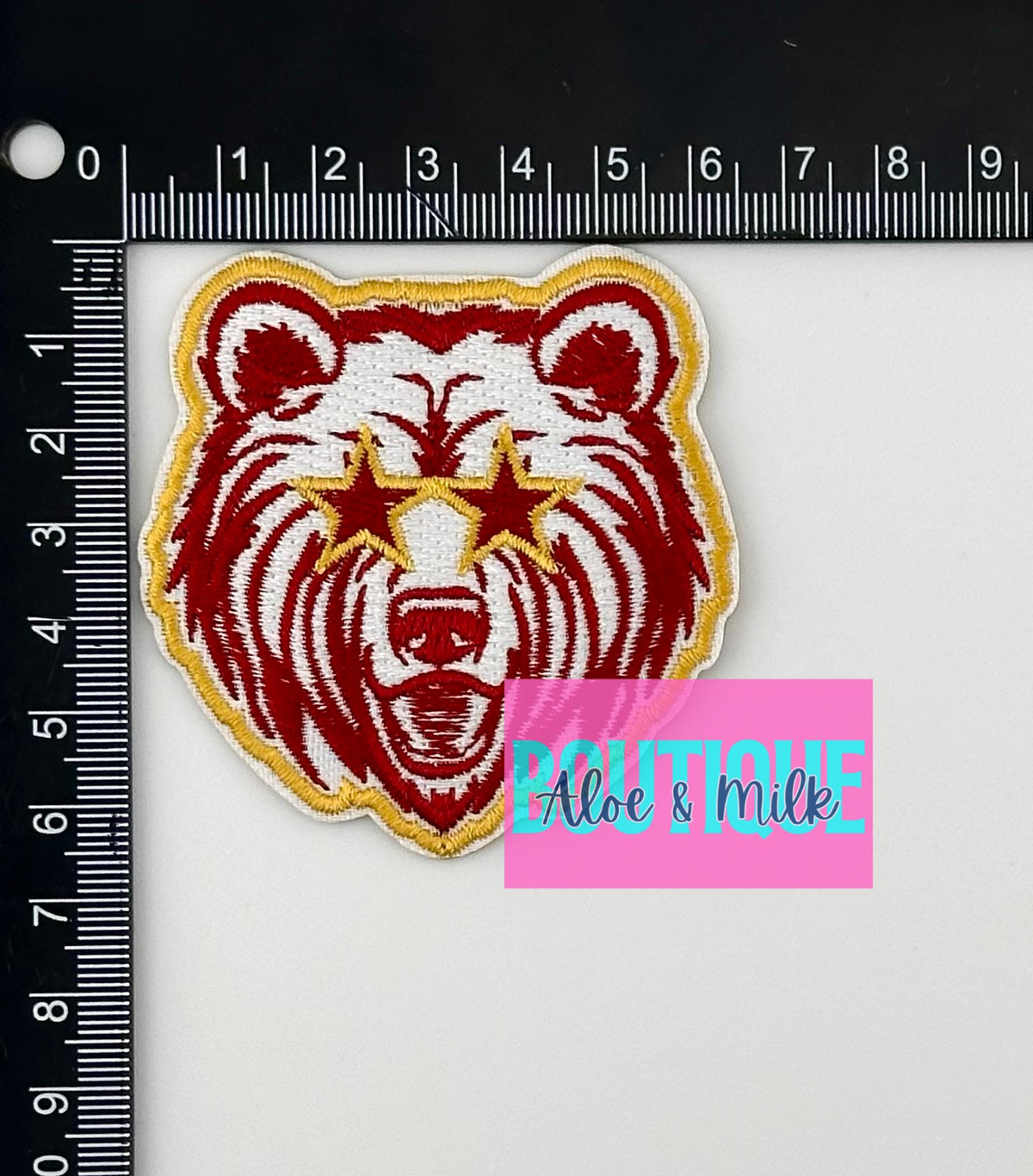 Mascot Bear, team patches