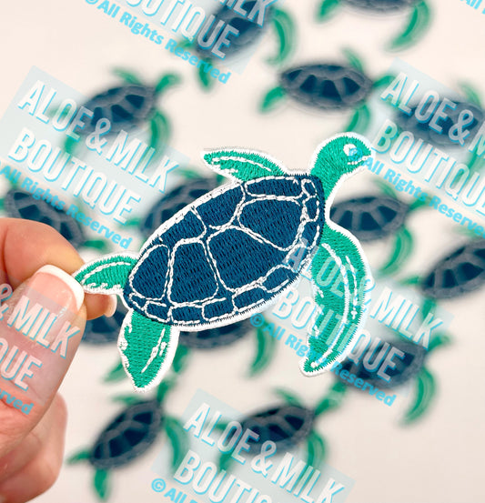 Sea Turtle patch Green, ocean patches, beach patches