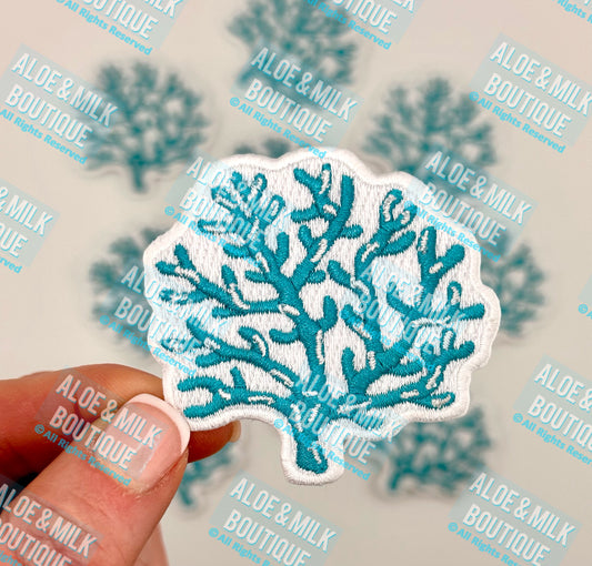Coral Turquoise patch, coral patch, beach patch