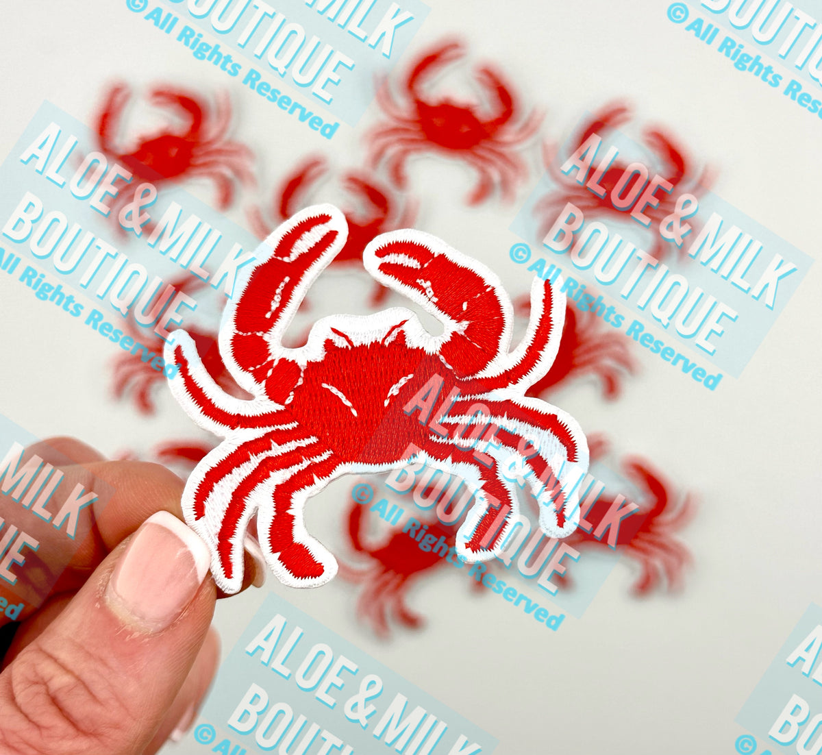 Crab patch red, ocean patches, beach patch