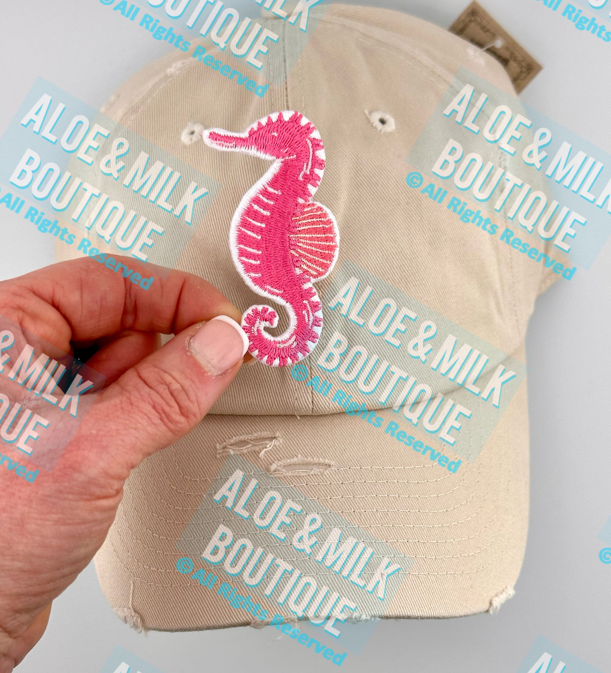 Sea Horse Patch Pink