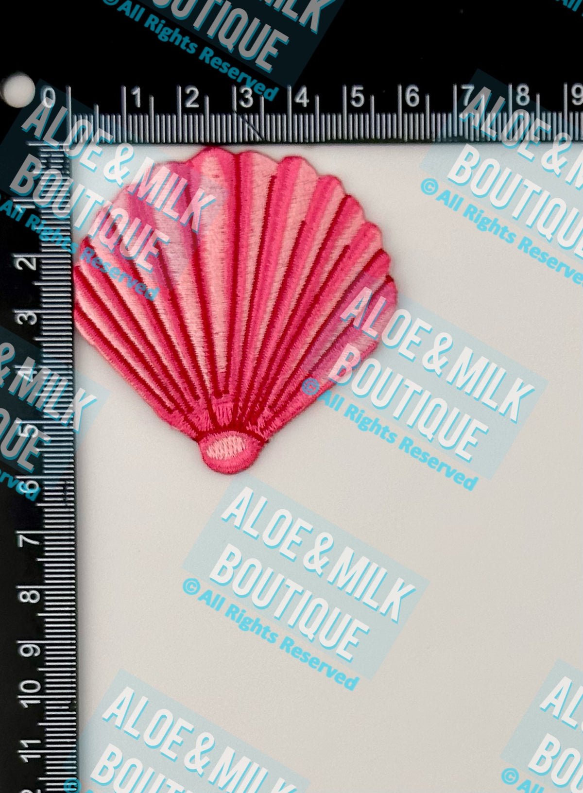 Seashell patch Multi Pink, beach patches, ocean patches