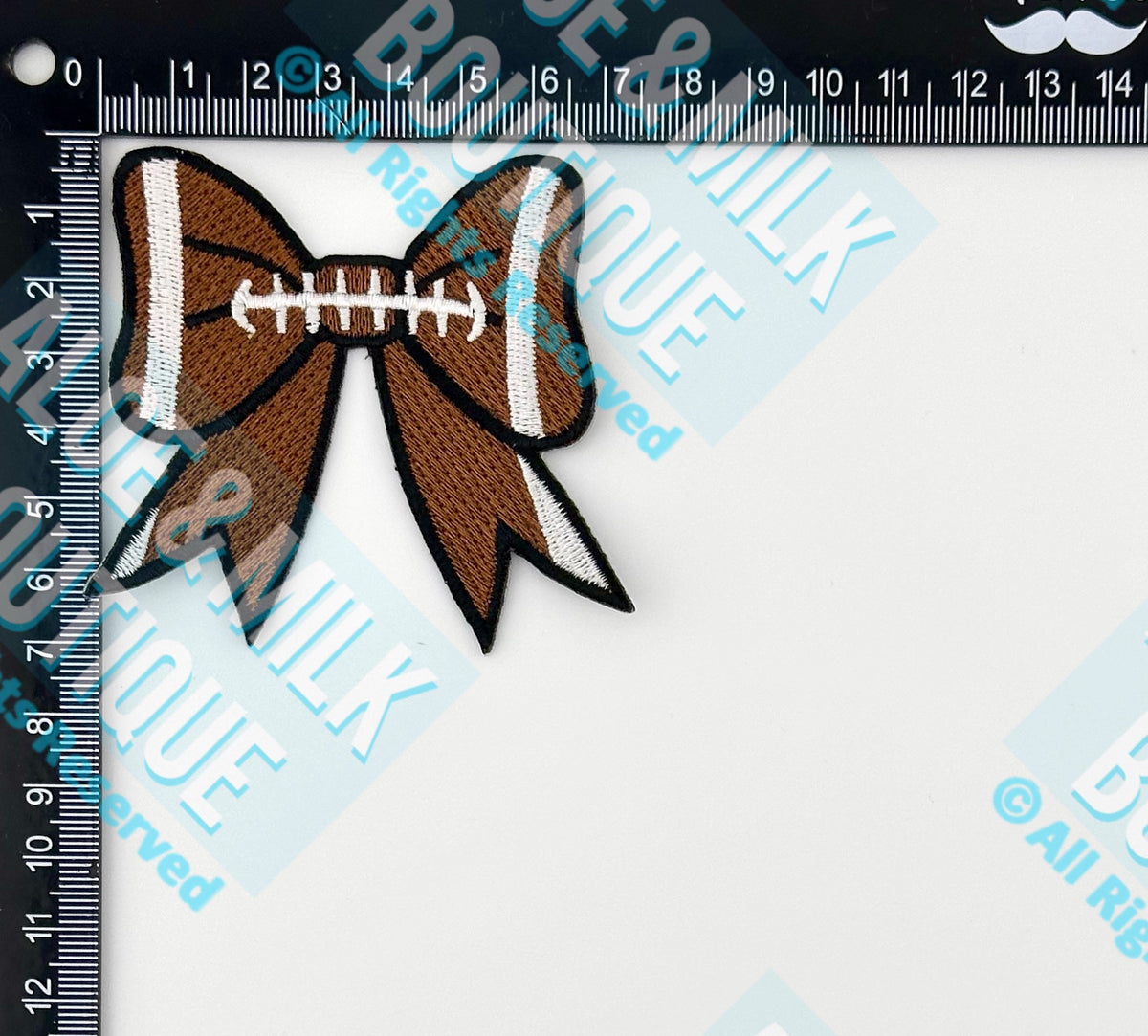 Bow Football Patch, football bow, football, cheer patches