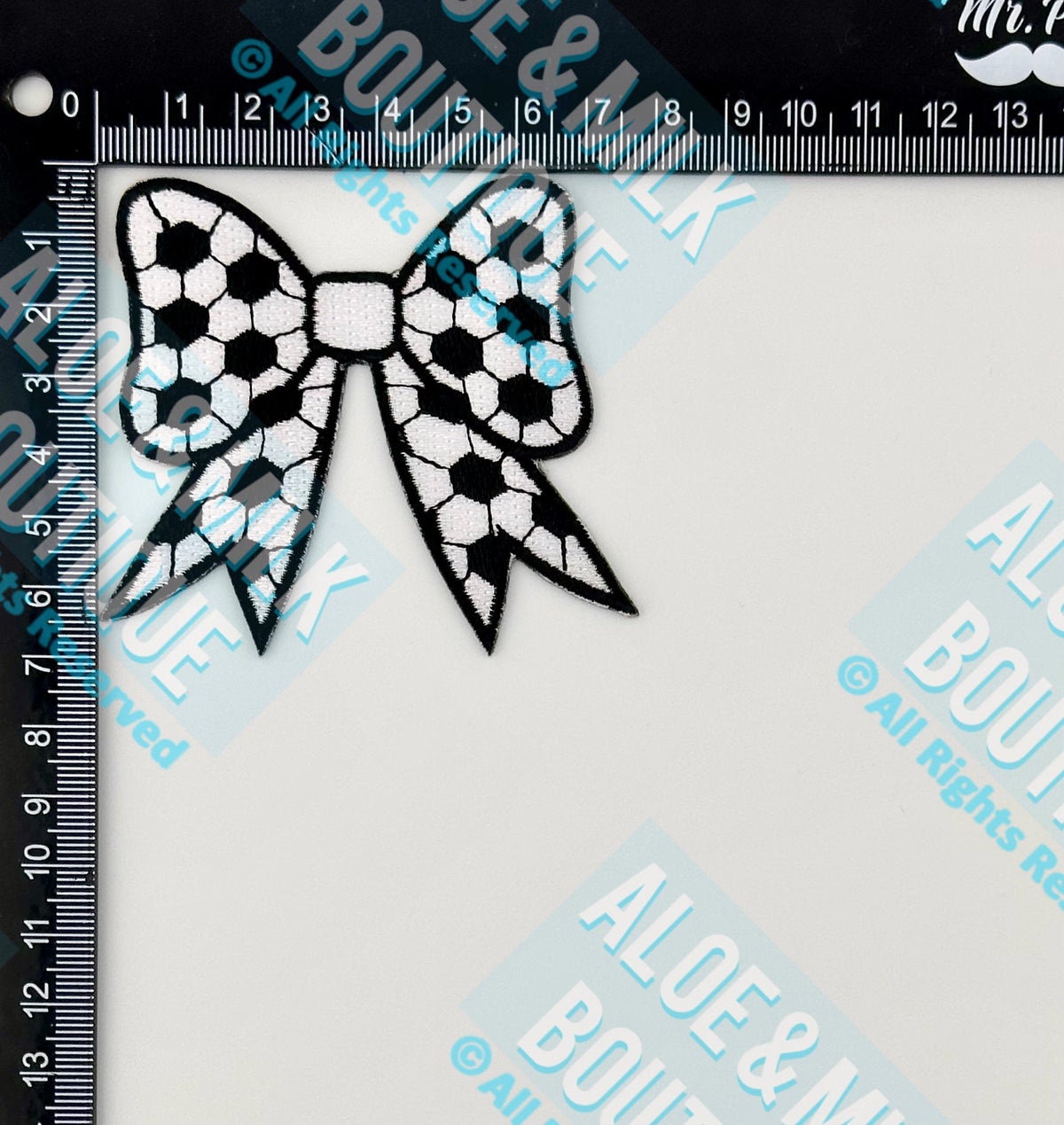 Bow Soccer Patch, soccer bow, soccer patches, game day