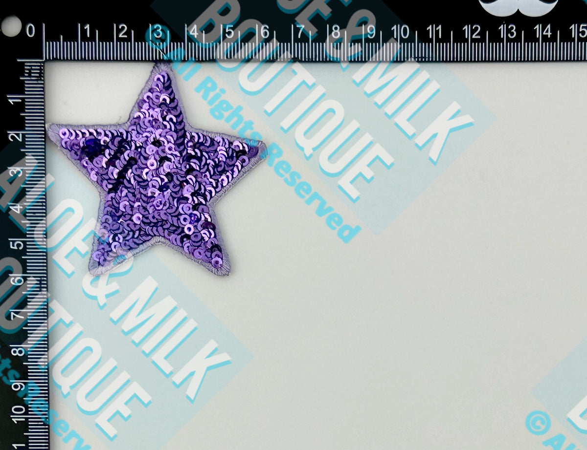 New Sequin Stars, sequin star patch, small and large, dance patches