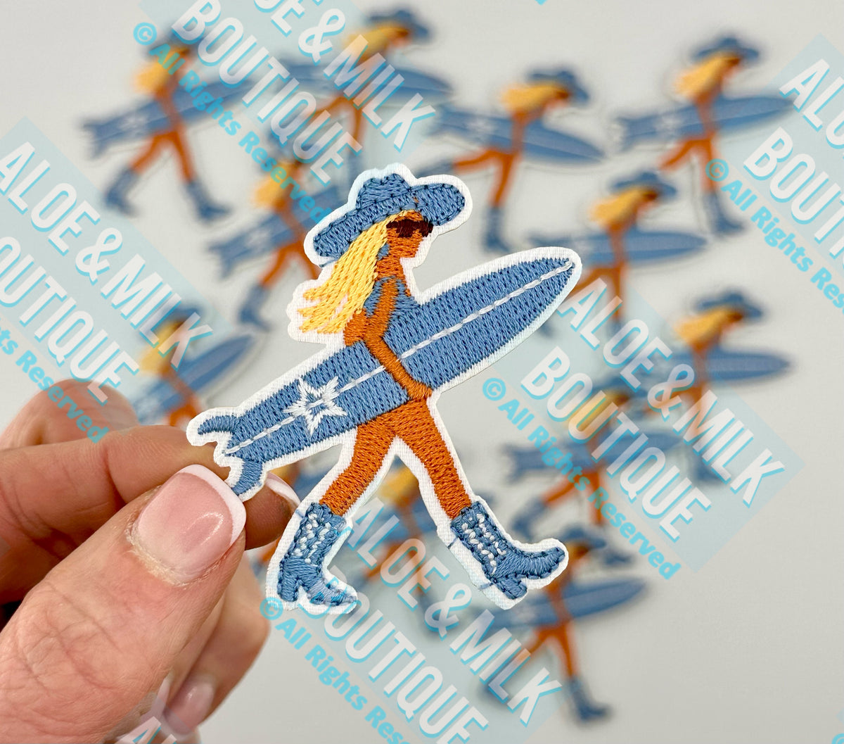 Surf Girl Patch, coastal cowgirl, beach vibes, beach patches
