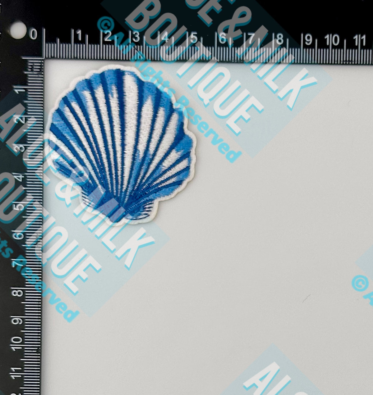Blue Seashell Patch, blue shell, seashell patches, ocean patches, beach vibes