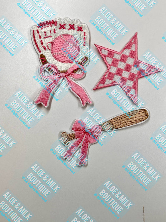 Baseball Trio Bundle, baseball patches, softball patches