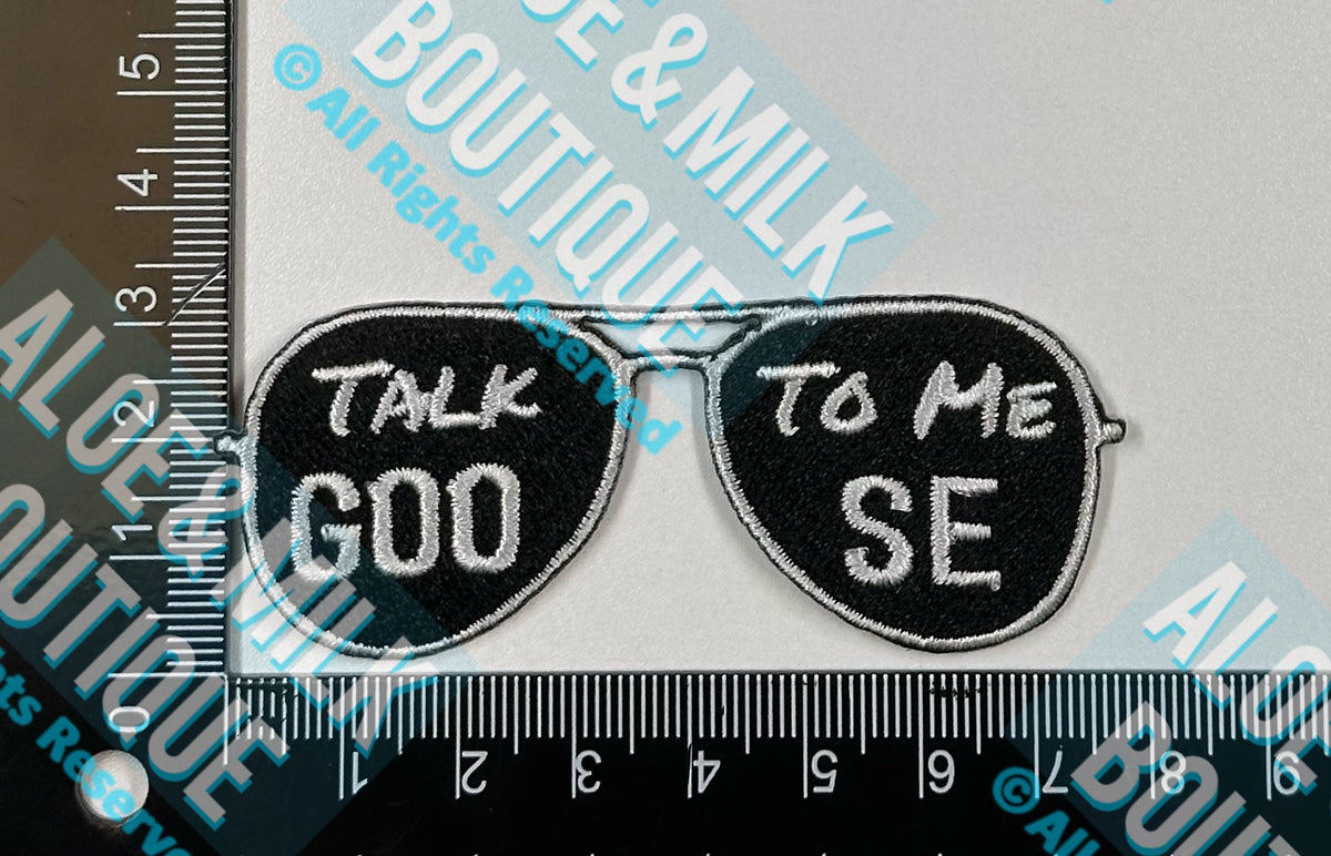 Talk to Me Goose, top gun patch, airforce patch, sunglasses